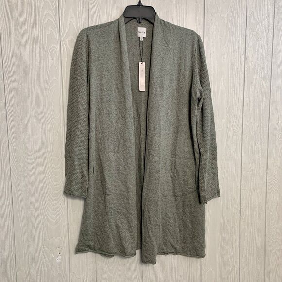 NIC+ZOE Beluga Cardigan Sweater Gray Beige Size Medium NWT - Picture 1 of 5